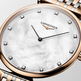 Longines La Grande Classique 38mm MOP Diamond Dot Dial Red PVD Steel Quartz Watch L4.866.1.97.7