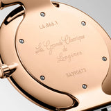 Longines La Grande Classique 38mm MOP Diamond Dot Dial Red PVD Steel Quartz Watch L4.866.1.97.7