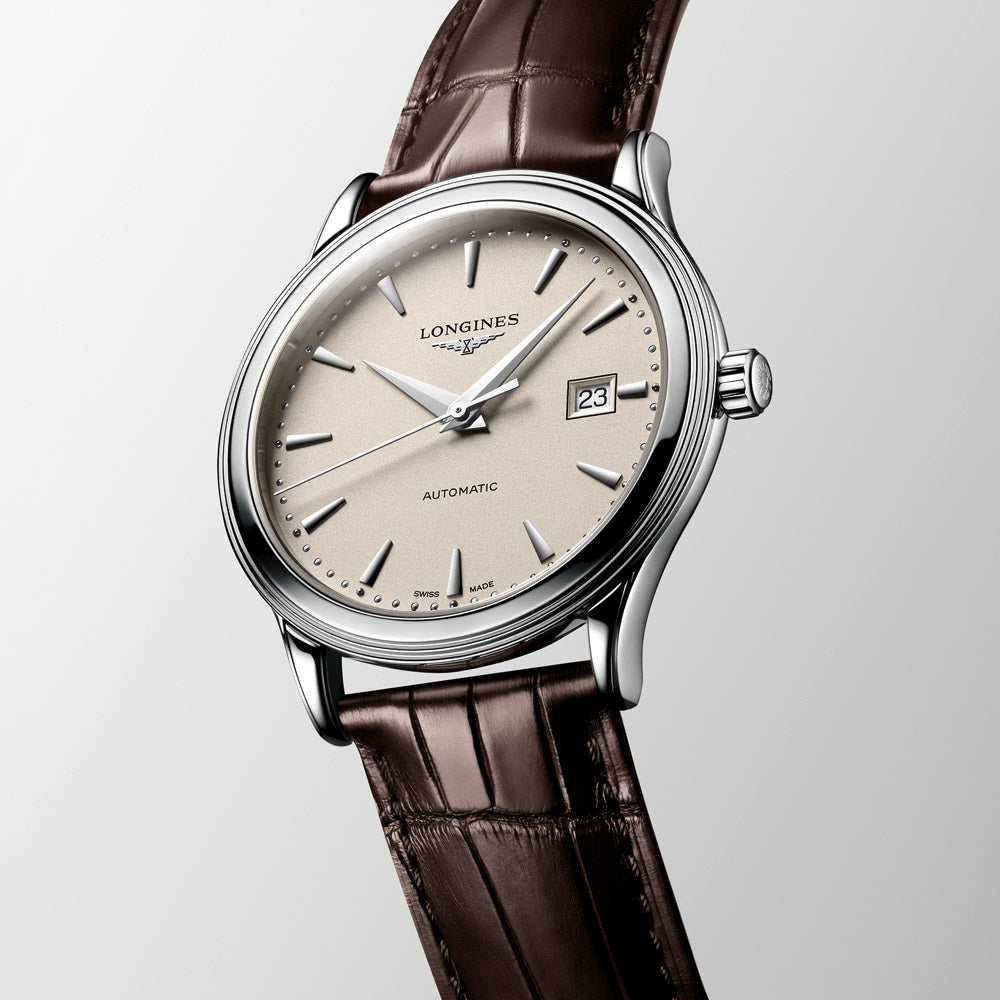 Longines Flagship 40mm Beige Dial Automatic Gents Watch L4.984.4.79.2