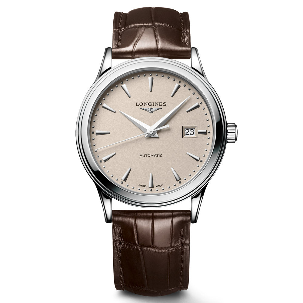 Longines Flagship 40mm Beige Dial Automatic Gents Watch L4.984.4.79.2