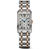 Longines DolceVita Silver Dial 18ct Rose Gold Capped Steel Diamond Ladies Quartz Watch L5.255.5.79.7