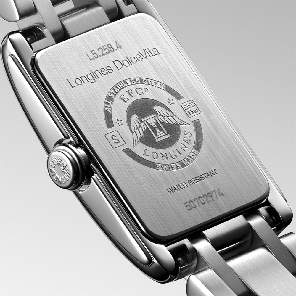 Longines DolceVita Silver Flinque Dial Ladies Quartz Watch L52584716