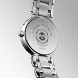 Longines PrimaLuna 30.5mm MOP Diamond Dot Dial Moonphase Ladies Quartz Watch L8.115.4.87.6