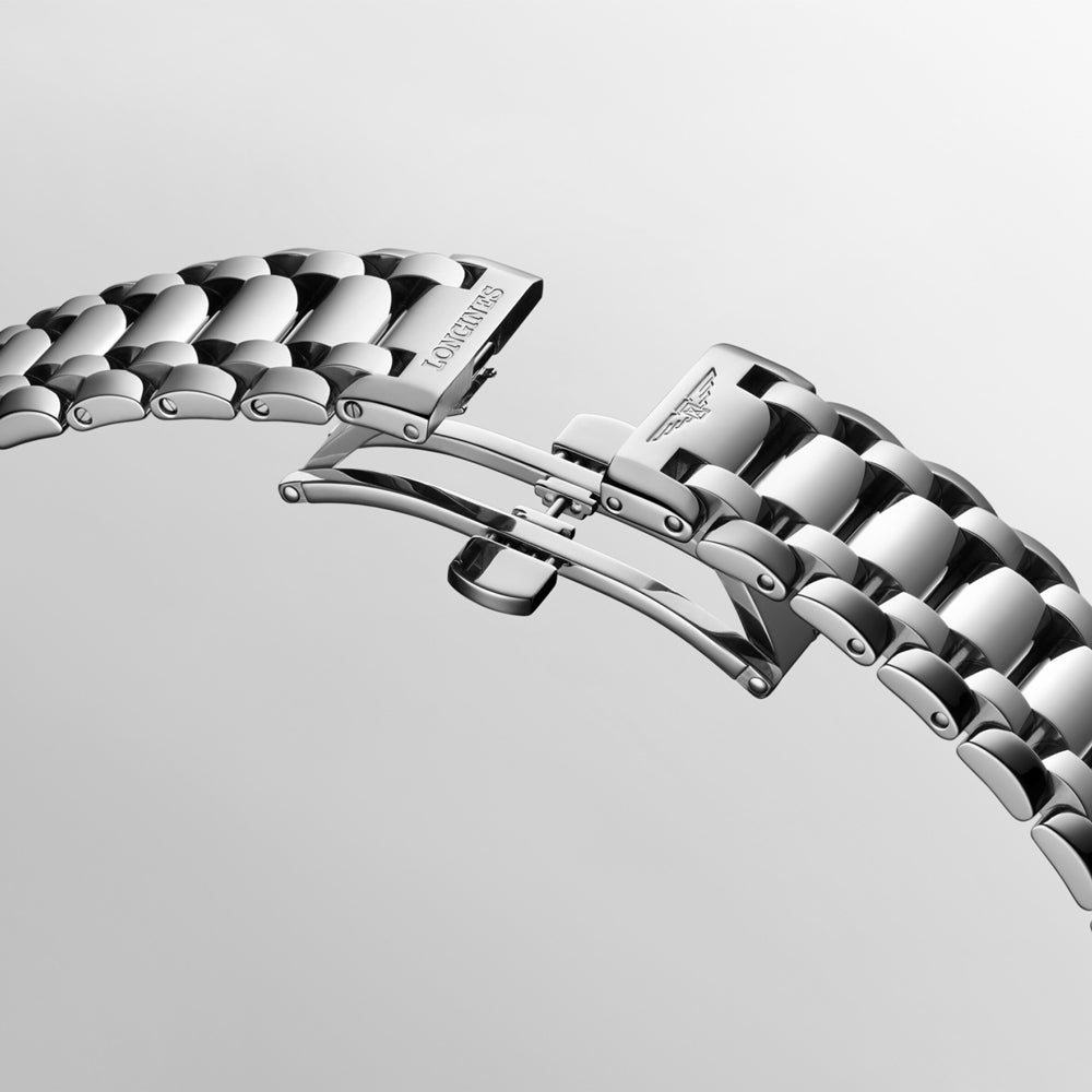 Longines PrimaLuna 34mm MOP Diamond Dot Dial Moonphase Ladies Automatic Watch L8.126.4.87.6