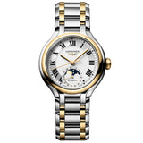 Longines PrimaLuna 34mm Silver Dial Moonphase 18ct gold and steel Ladies Automatic Watch L8.126.5.79.7