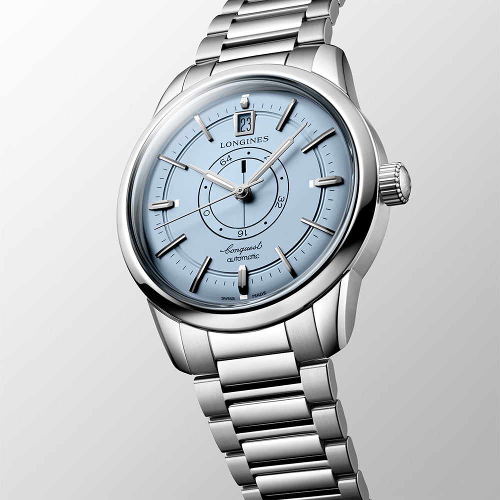 Longines Conquest Heritage Central Power Reserve 38mm Light Blue Dial Automatic Watch L16484926