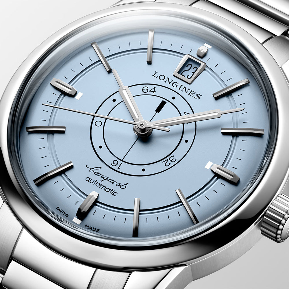 Longines Conquest Heritage Central Power Reserve 38mm Light Blue Dial Automatic Watch L16484926