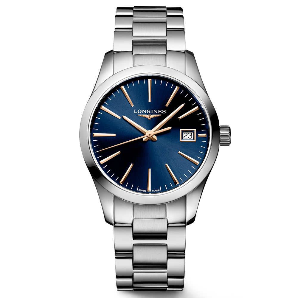 Longines Conquest Classic 34mm Blue Dial Ladies Quartz Watch L2.386.4.92.6