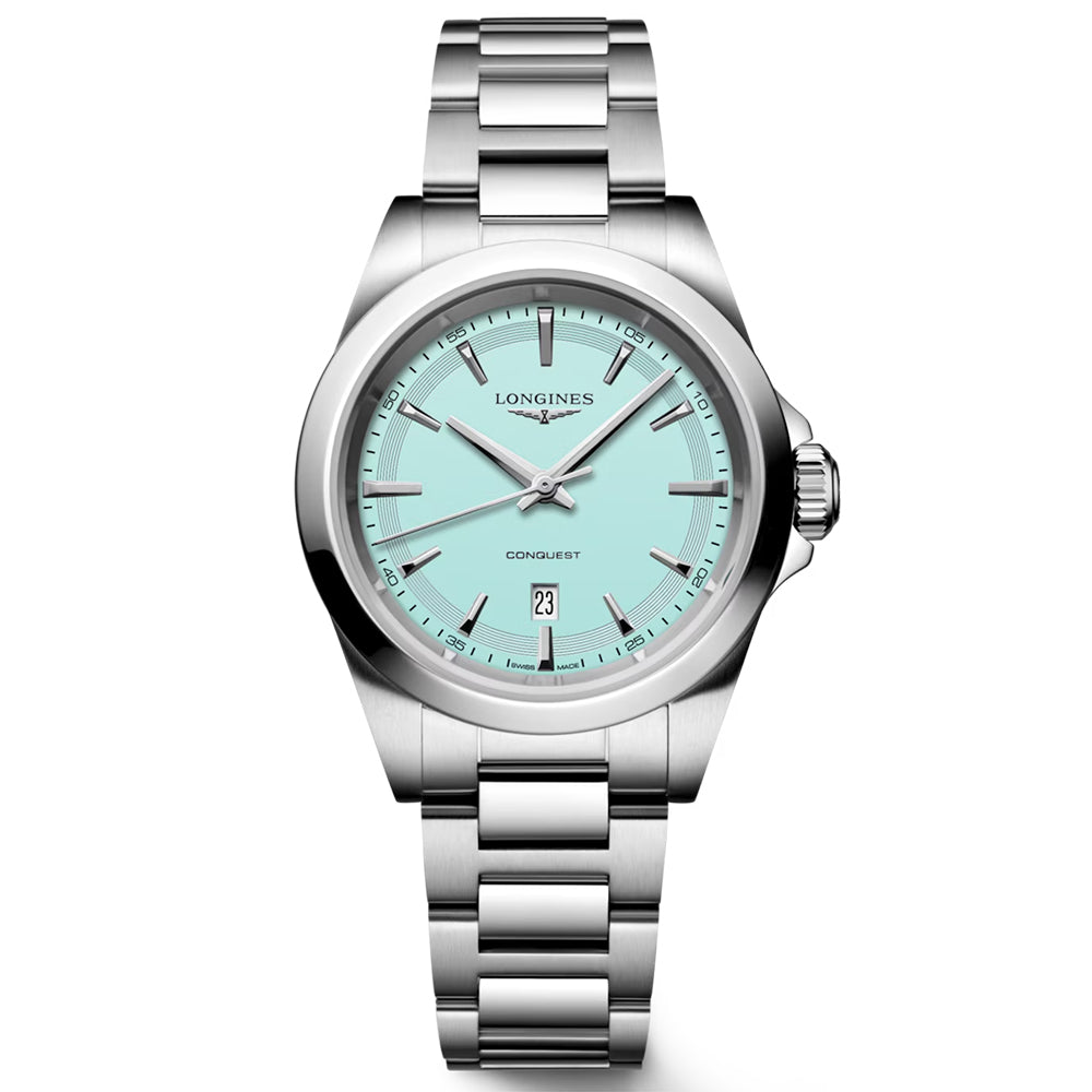 Longines Conquest 30mm Mint Blue Dial Ladies Quartz Watch L3.350.4.92.6
