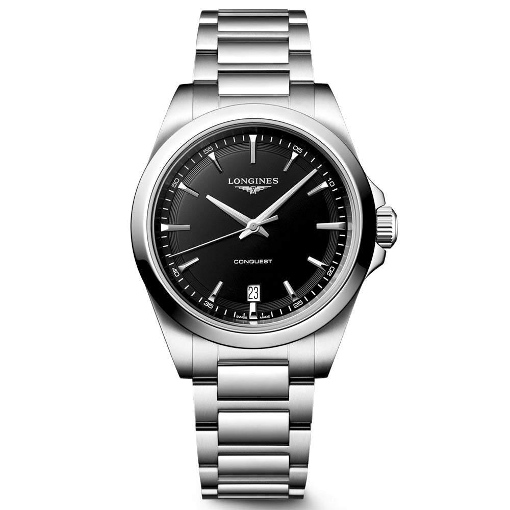 Longines Conquest 38mm Black Dial Quartz Watch L3.750.4.52.6