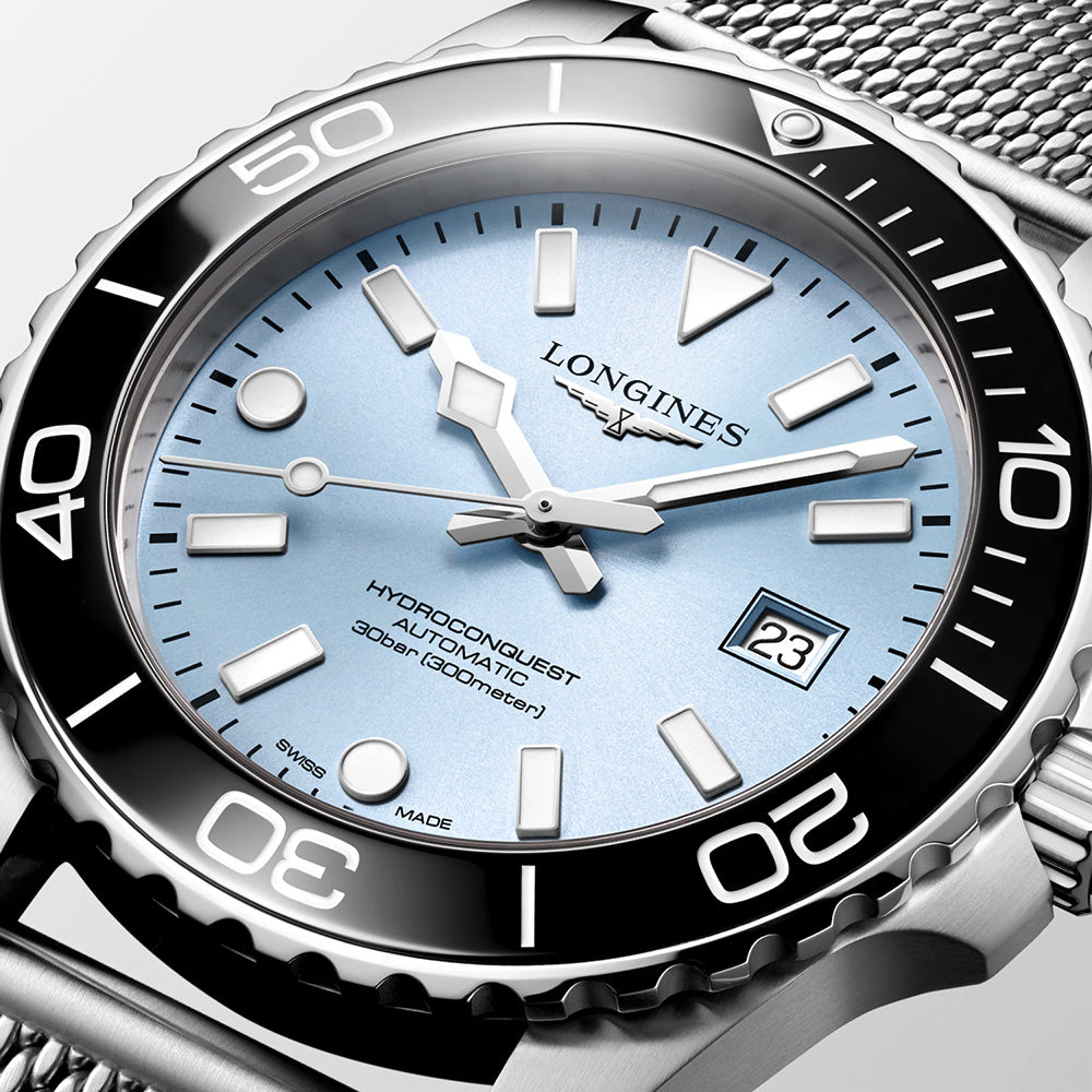 Longines HydroConquest 42mm Frosted Blue Dial Automatic Gents Watch L37884996