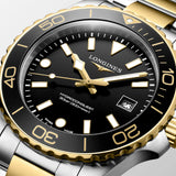 Longines HydroConquest 42mm Black Dial Steel and Yellow Gold PVD Gents Quartz Watch L37693567
