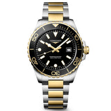 Longines HydroConquest 42mm Black Dial Steel and Yellow Gold PVD Gents Quartz Watch L37693567