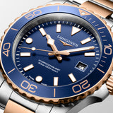 Longines HydroConquest 42mm Blue Dial Steel and Rose Gold PVD Gents Quartz Watch L37693987