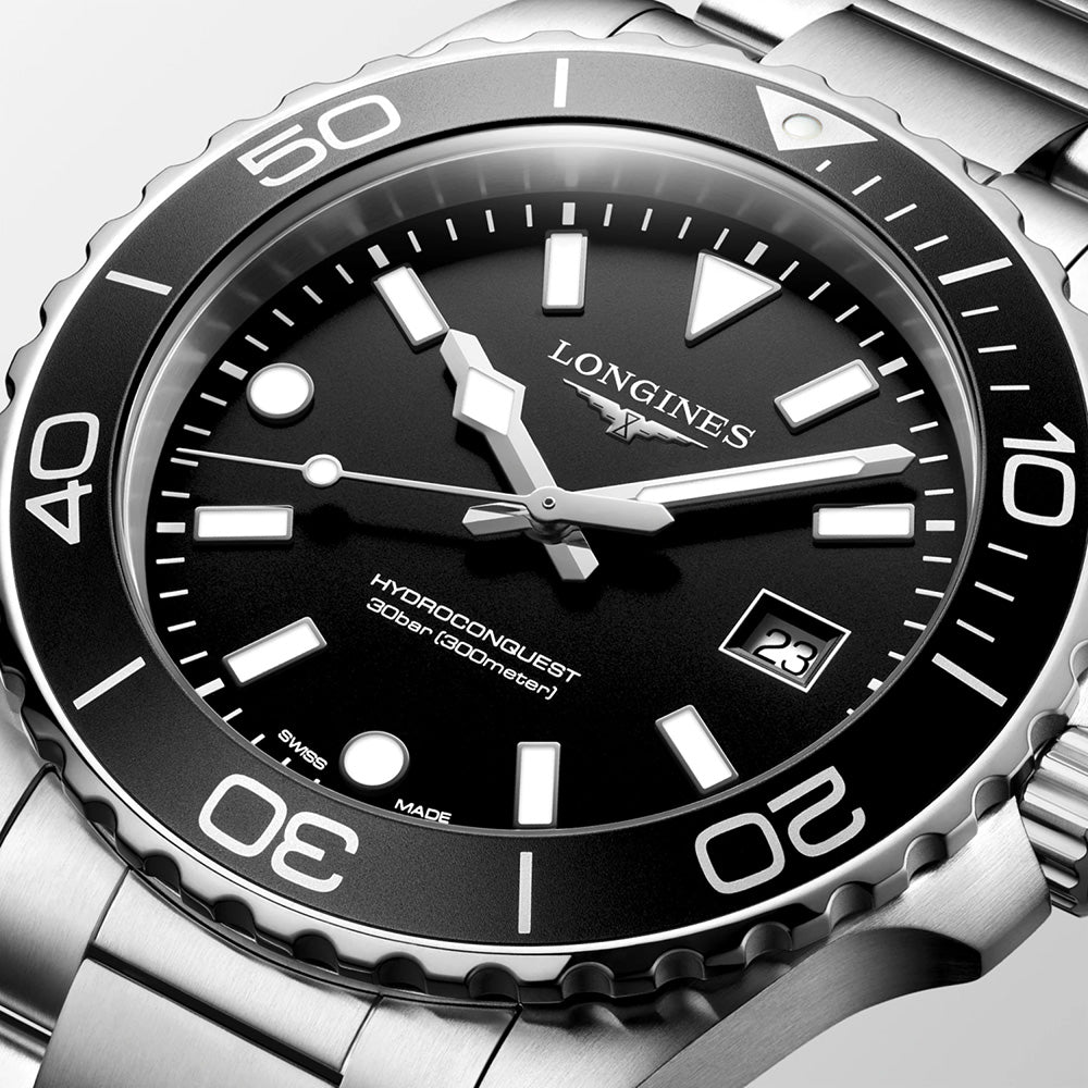 Longines HydroConquest 42mm Black Dial Gents Quartz Watch L37694566