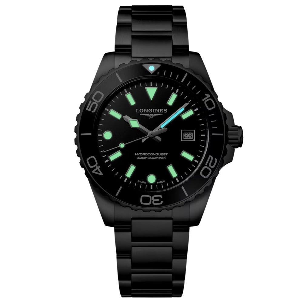 Longines HydroConquest 42mm Black Dial Gents Quartz Watch L37694566