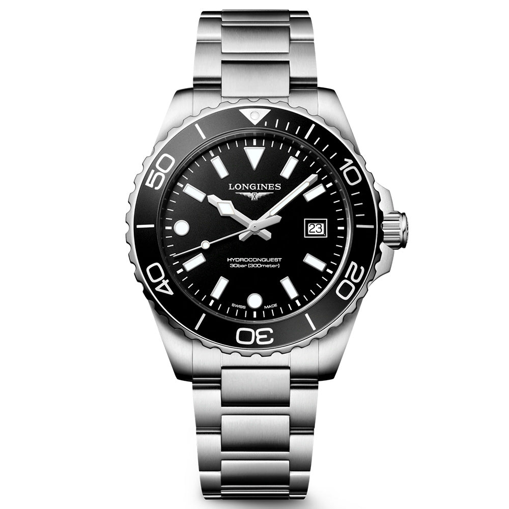 Longines HydroConquest 42mm Black Dial Gents Quartz Watch L37694566