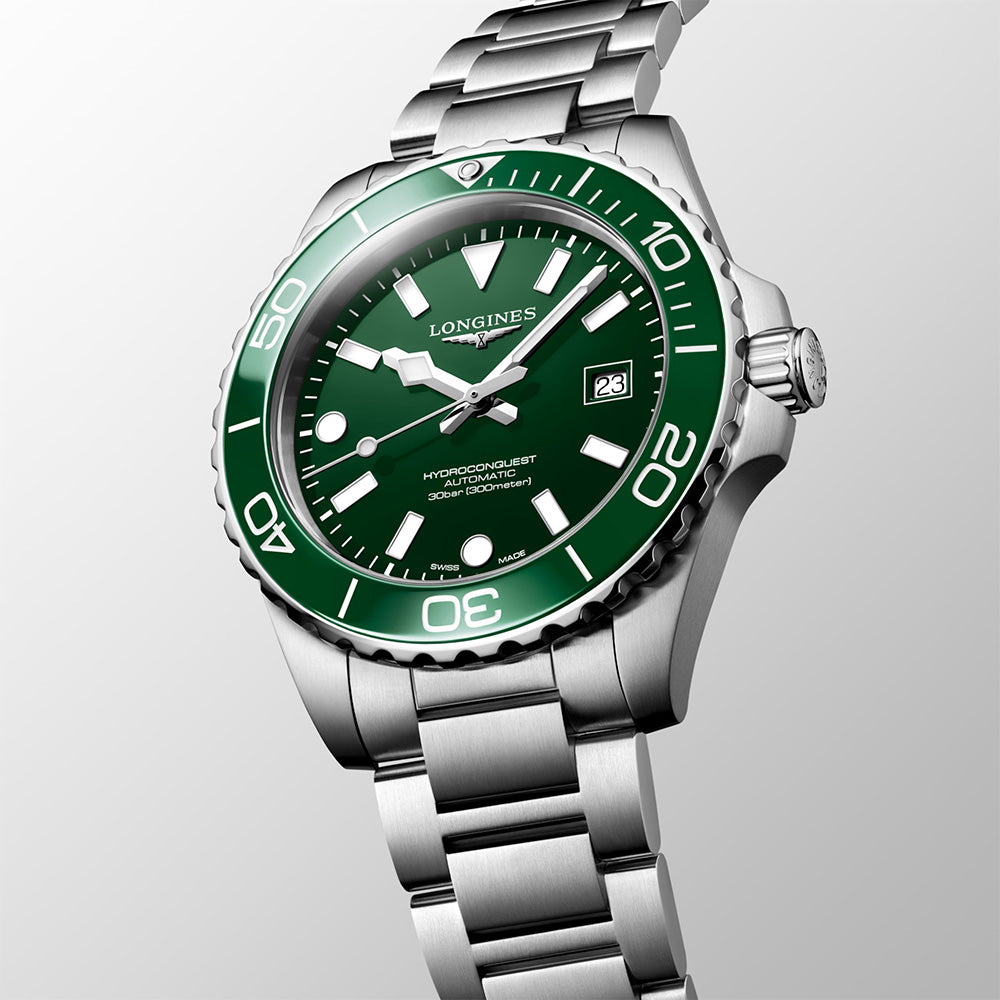 Longines HydroConquest 42mm Green Dial Automatic Gents Watch L37884066