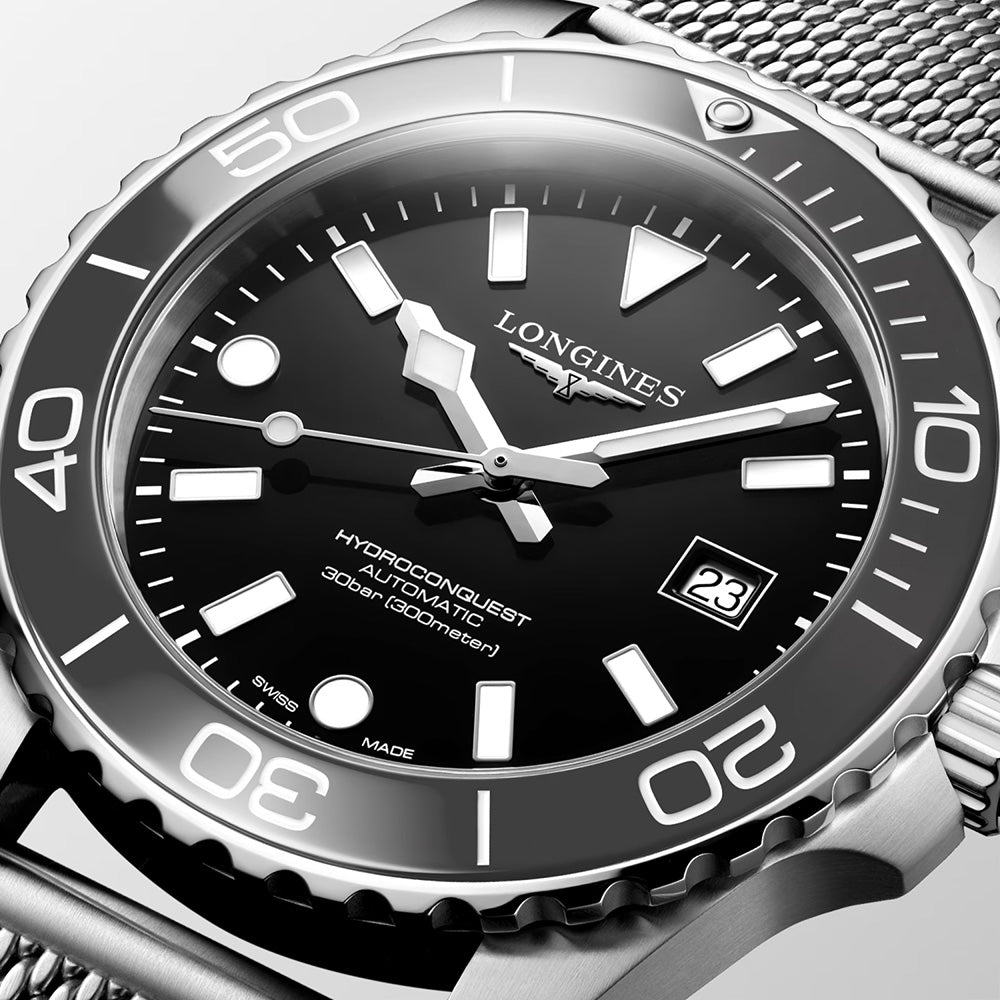 Longines HydroConquest 42mm Black Dial Automatic Gents Watch L37884706
