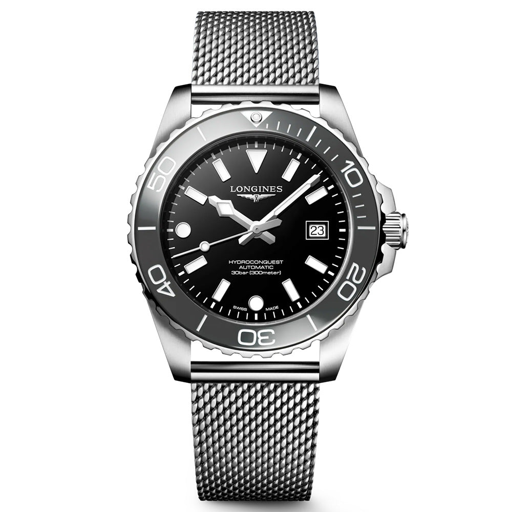 Longines HydroConquest 42mm Black Dial Automatic Gents Watch L37884706