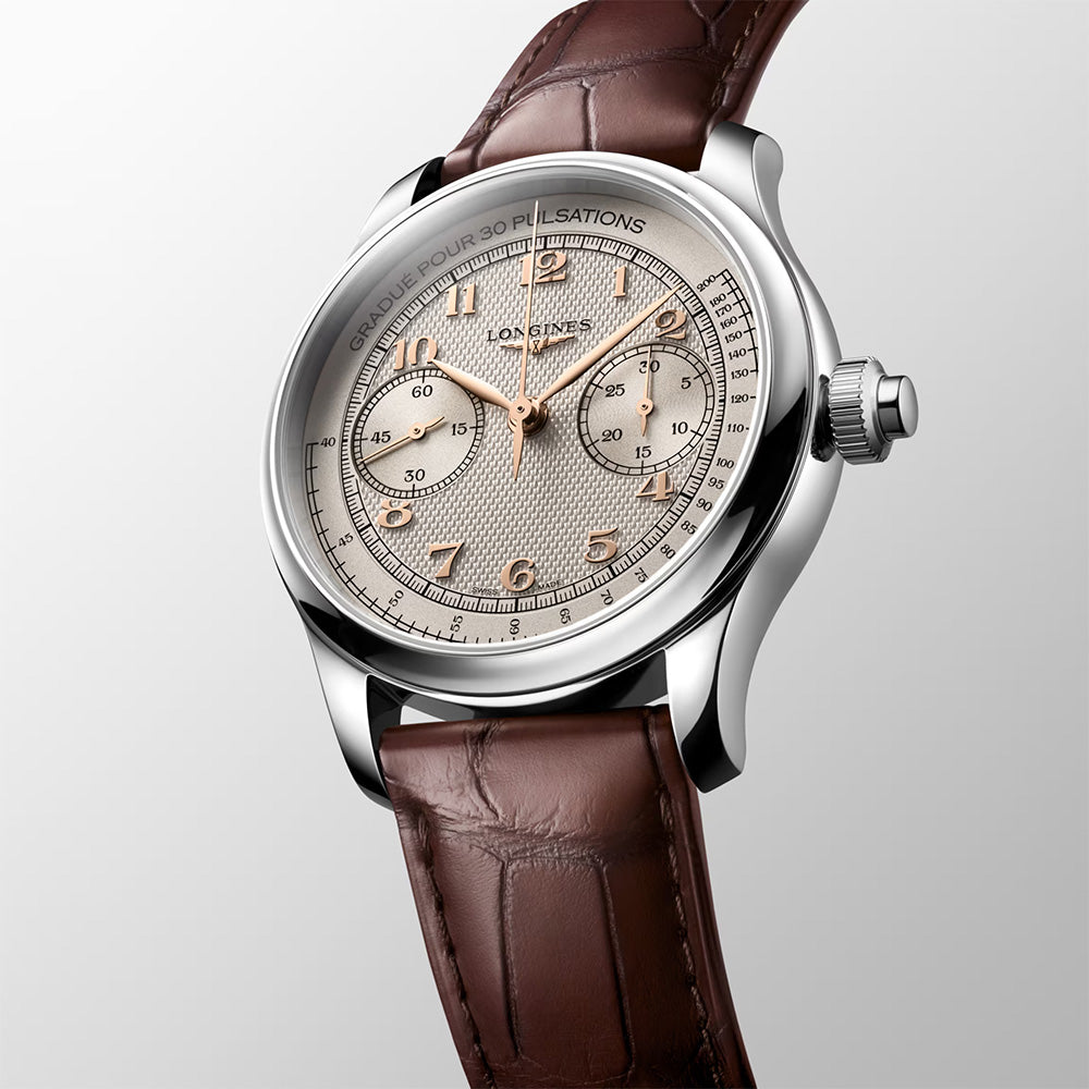 Longines Master Collection Chrono Monopusher 41mm Ivory Dial Manual Wound Gents Watch L2.960.4.78.2