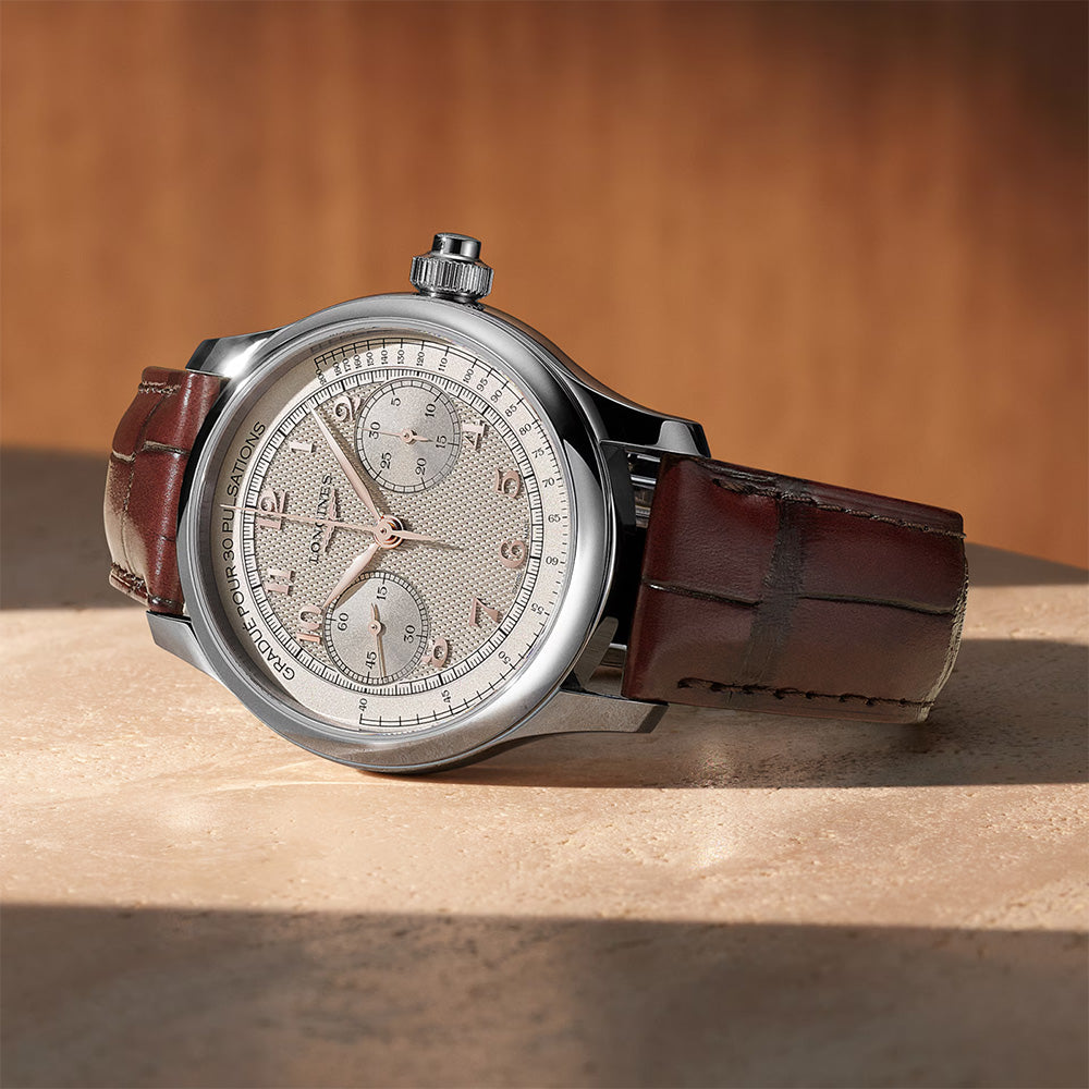Longines Master Collection Chrono Monopusher 41mm Ivory Dial Manual Wound Gents Watch L2.960.4.78.2