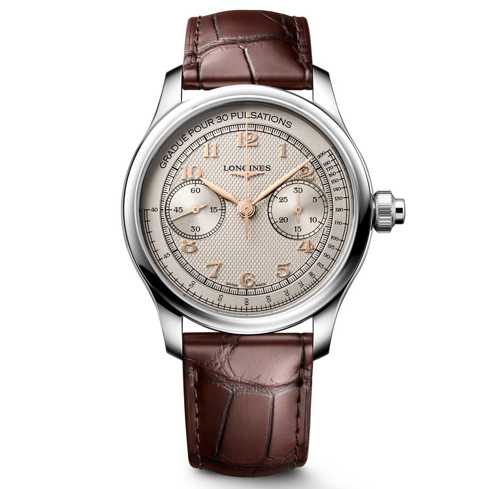Longines Master Collection Chrono Monopusher 41mm Ivory Dial Manual Wound Gents Watch L2.960.4.78.2