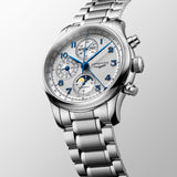 Longines Master Collection 41mm Silver Dial Automatic Chronograph Day & Date Moonphase Gents Watch L2.962.4.73.6