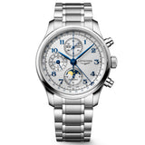 Longines Master Collection 41mm Silver Dial Automatic Chronograph Day & Date Moonphase Gents Watch L2.962.4.73.6