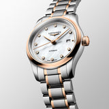 Longines Conquest 30mm MOP Diamond Dot Dial Steel and 18ct Pink Gold Cap Automatic Ladies Watch L24495897