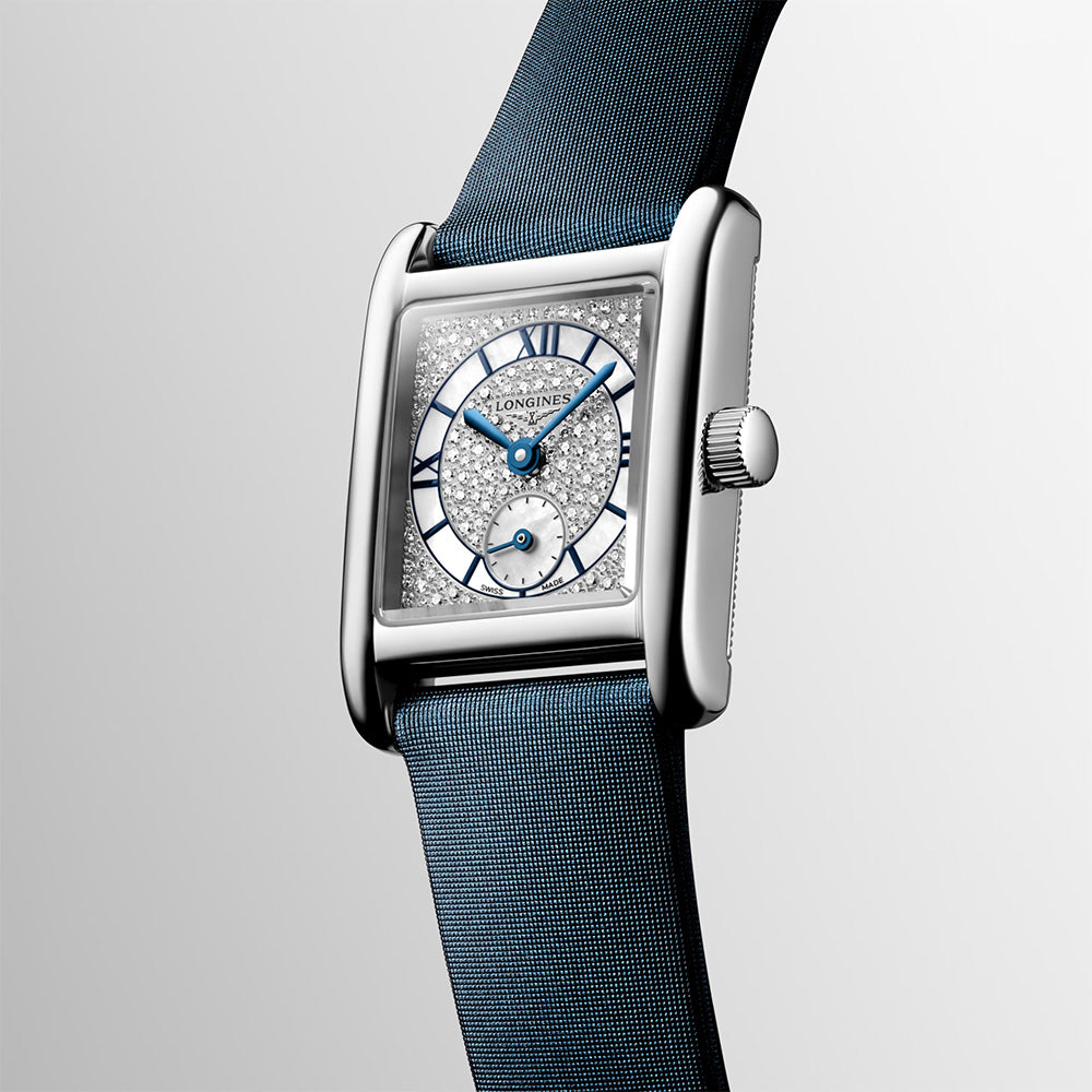 Longines Mini DolceVita Snow-set MOP Dial Diamond Ladies Quartz Watch L5.200.4.87.2