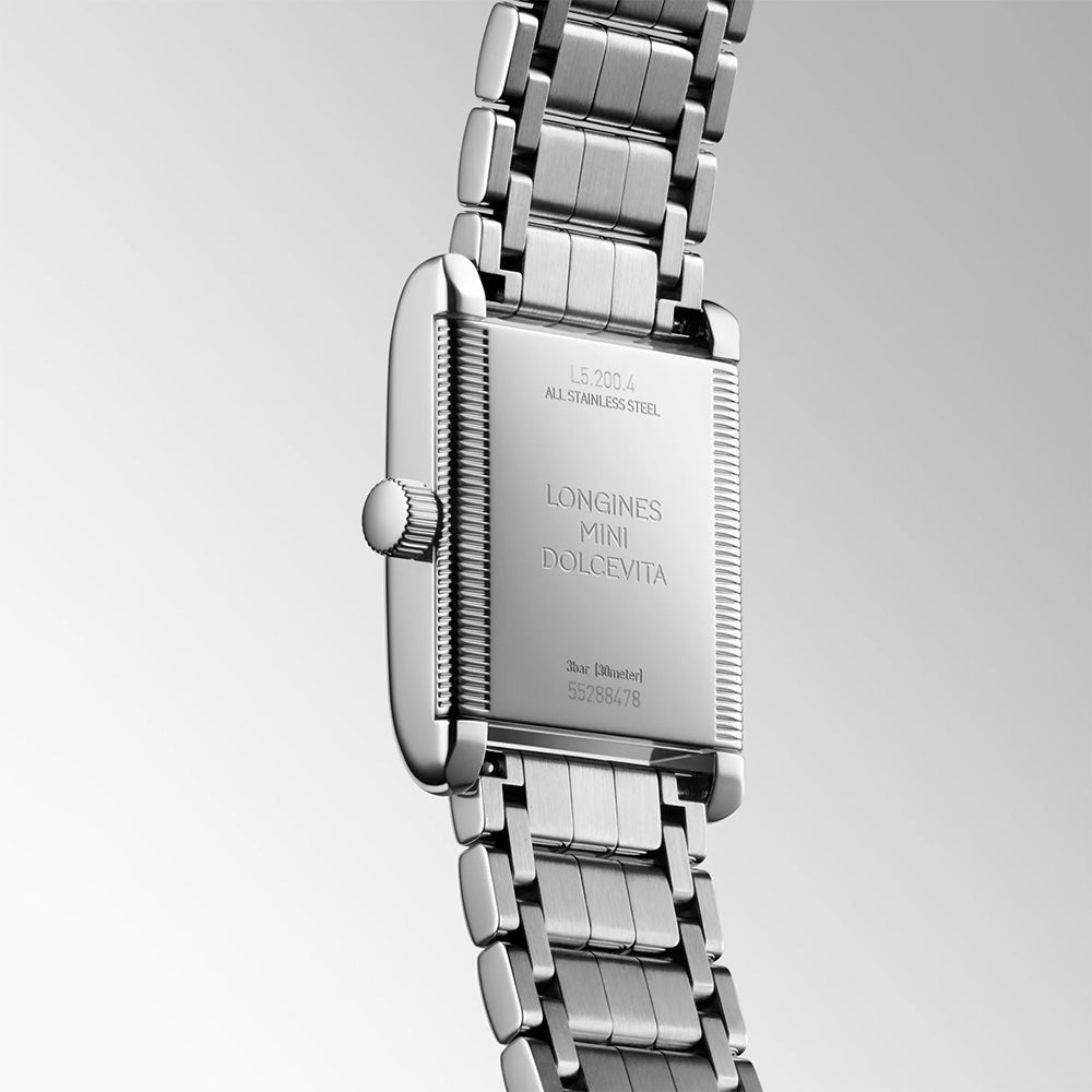 Longines Mini DolceVita Snow-set MOP Dial Diamond Ladies Quartz Watch L5.200.4.87.6
