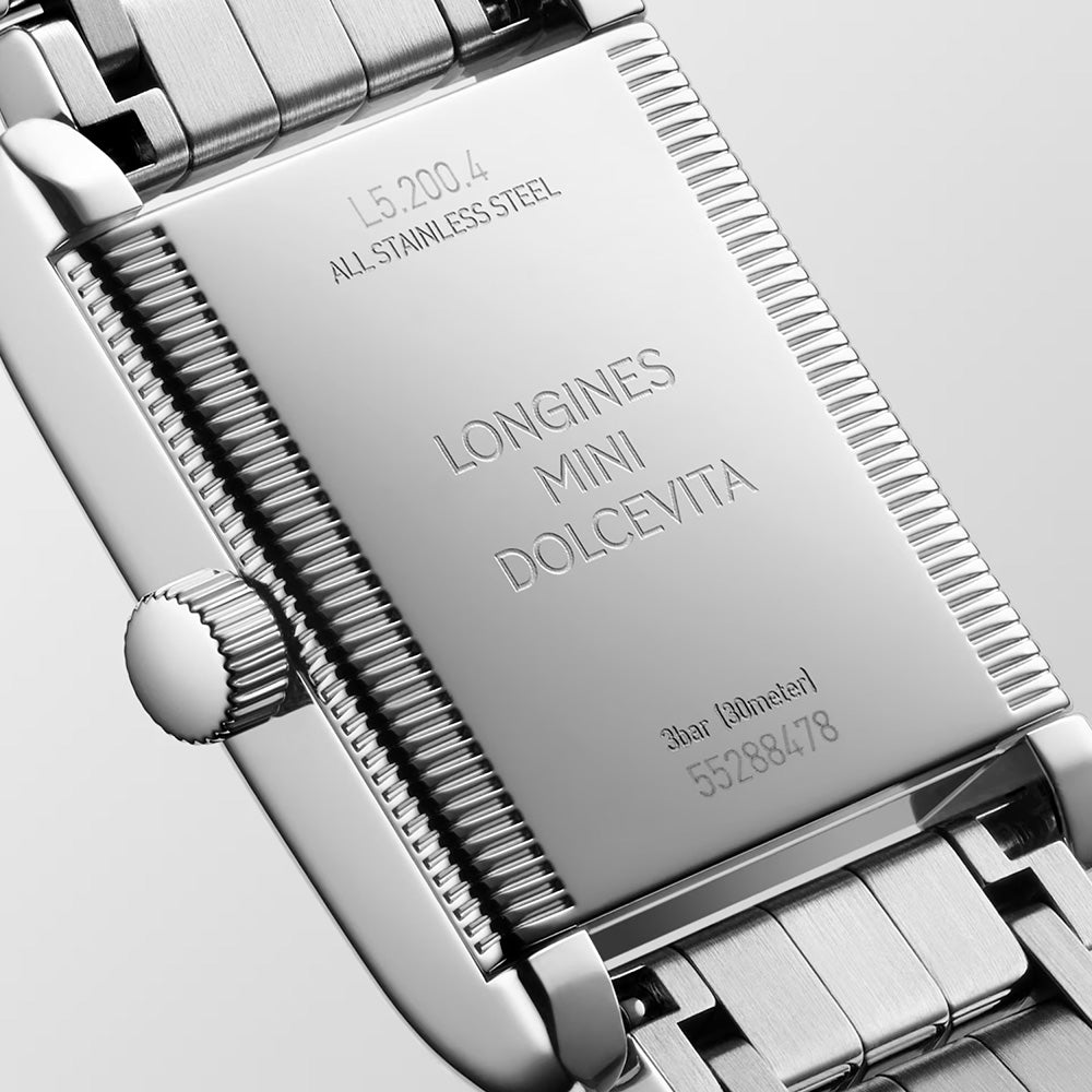 Longines Mini DolceVita Snow-set MOP Dial Diamond Ladies Quartz Watch L5.200.4.87.6