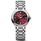Longines PrimaLuna 30mm Bordeaux Diamond Dot Dial Ladies Automatic Watch L81234676
