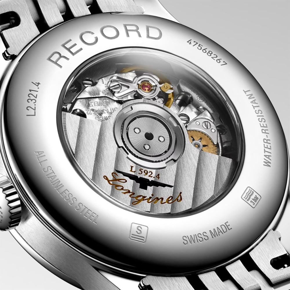 Longines Record Collection 30mm White Dial Automatic Ladies Watch L23214116