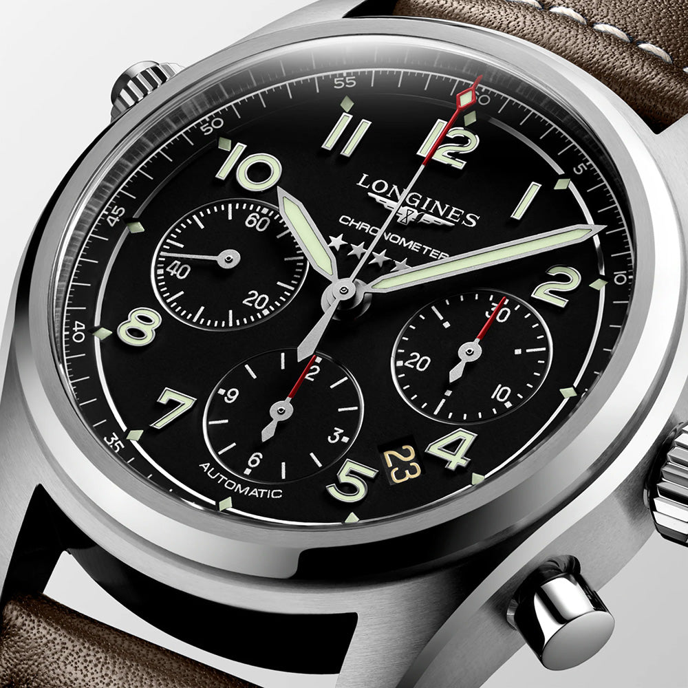 Longines Spirit 42mm Black Dial Automatic Chronograph Gents Watch L38204530