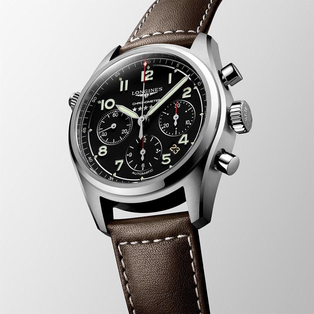 Longines Spirit 42mm Black Dial Automatic Chronograph Gents Watch L38204530