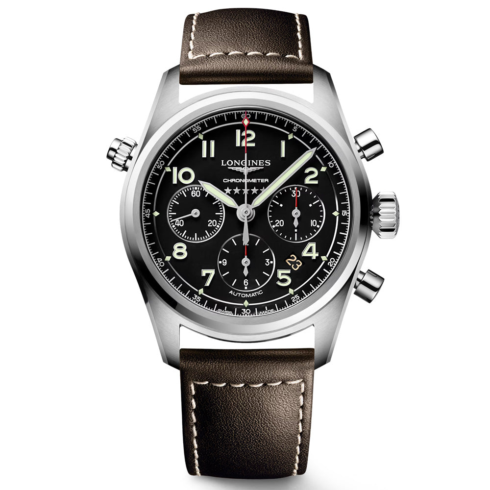 Longines Spirit 42mm Black Dial Automatic Chronograph Gents Watch L38204530