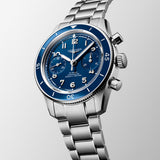 Longines Spirit Pilot Flyback 39.5mm Blue Dial Manual Wound Chronograph Gents Watch L37214936