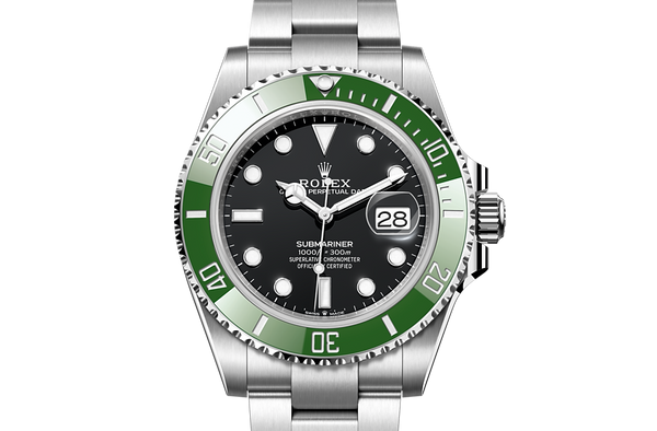 rolex m126610lv-0002 watch model page front facing image