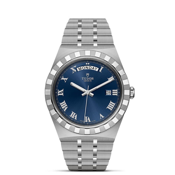 tudor royal 41mm blue dial gents watch