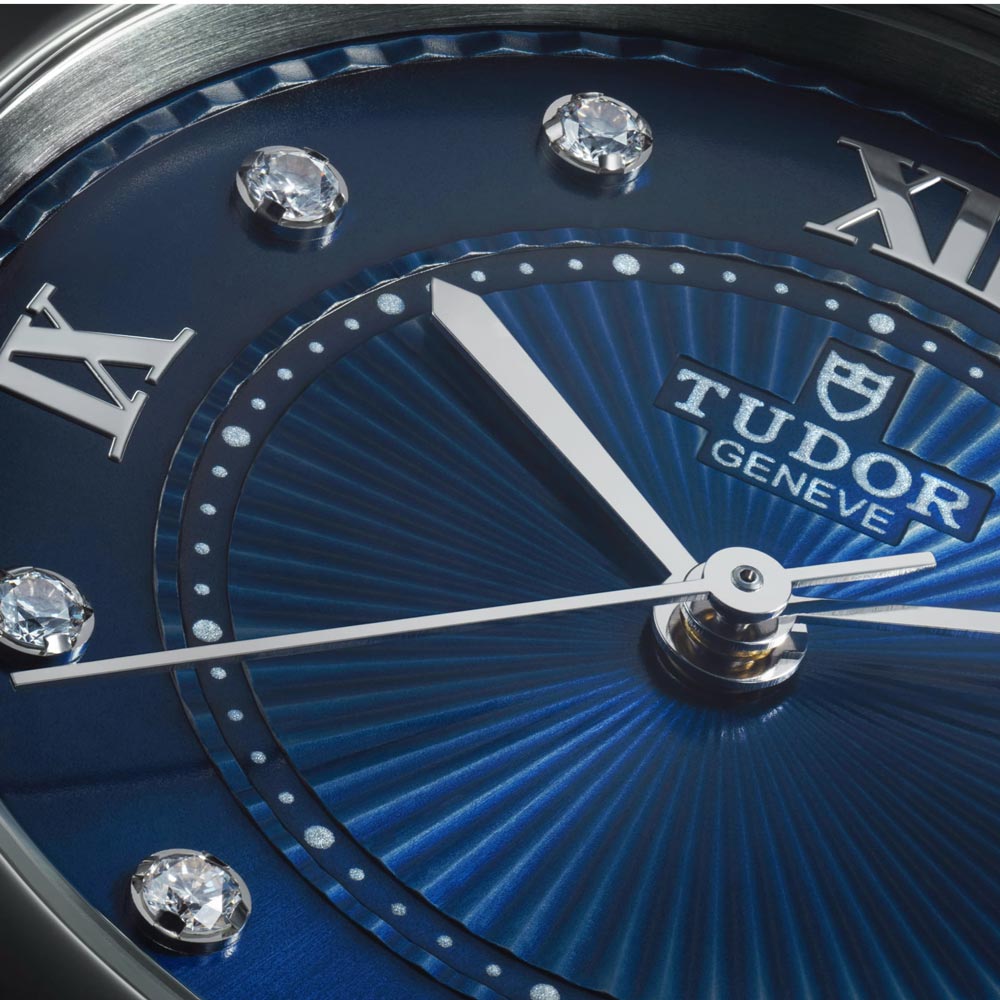 TUDOR Clair de Rose 30mm Blue Diamond Set Dial Ladies Watch M35500-0010
