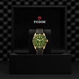 tudor black bay 58 18ct gold 39mm green dial watch in presentation box