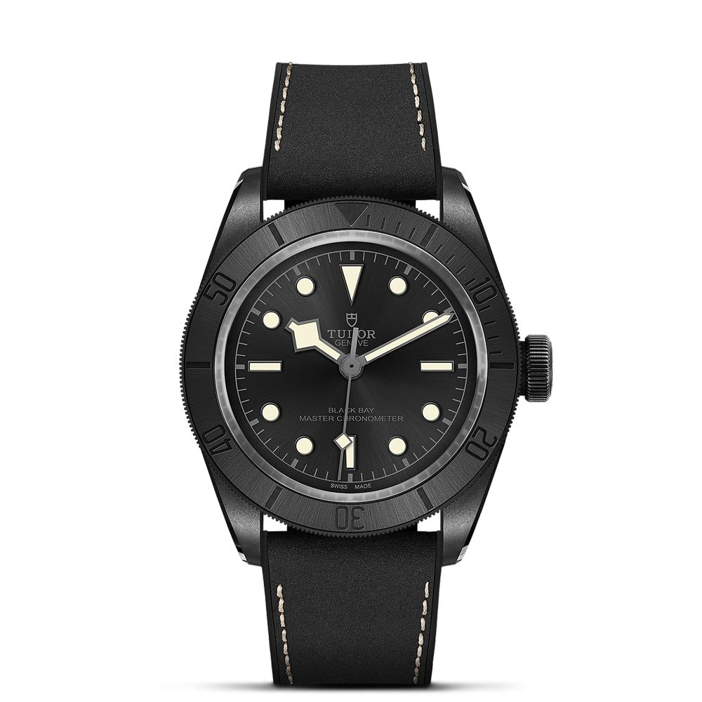 tudor black bay ceramic 41mm black dial gents watch