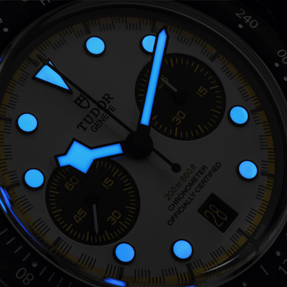 TUDOR Black Bay Chrono Carbon 26 White Dial 42mm Gents Watch M79377KN-0003