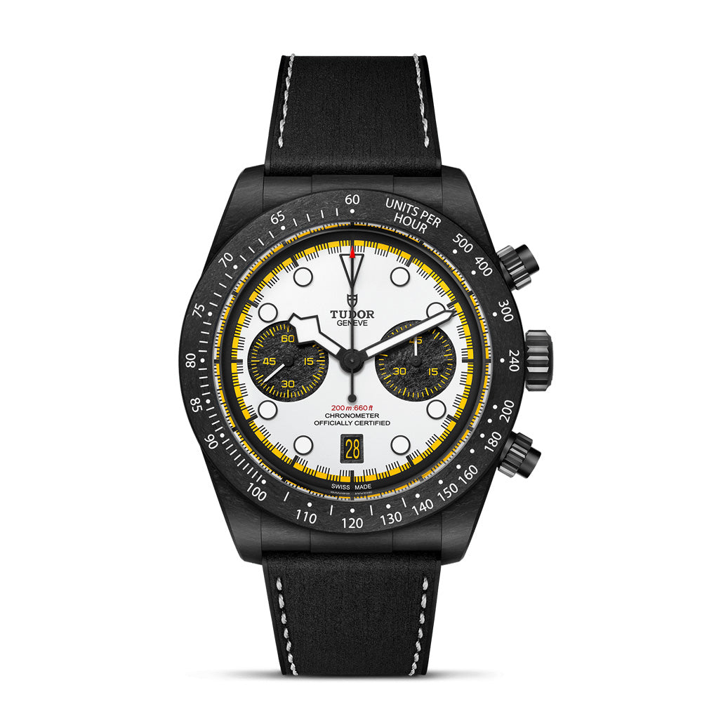TUDOR Black Bay Chrono Carbon 26 White Dial 42mm Gents Watch M79377KN-0003