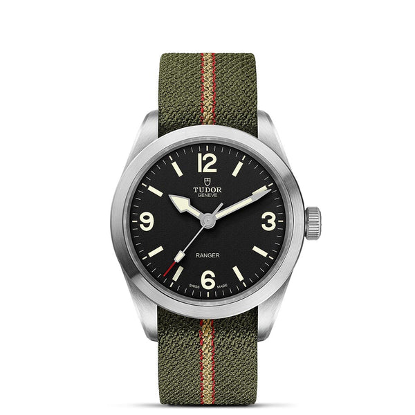 tudor ranger 39mm black dial watch