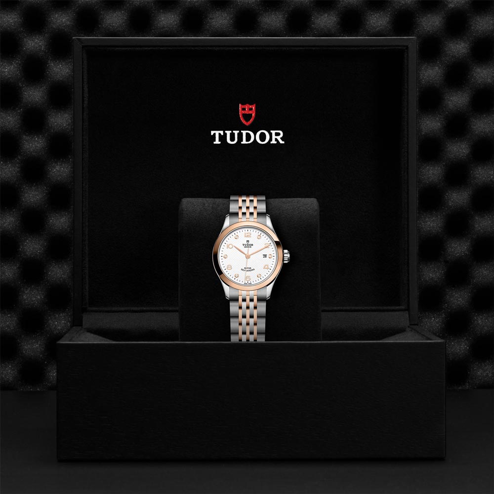 TUDOR 1926 28mm White Dial Steel & Gold Diamond Ladies Watch M91351-0011