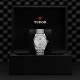 tudor 1926 39mm silver dial watch in presentation box shot
