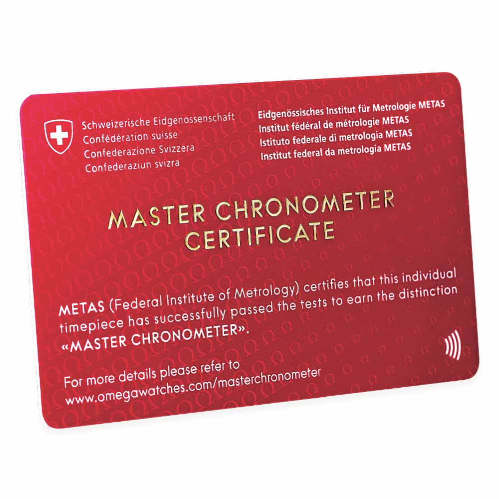 generic omega master chronometer certificate warranty card